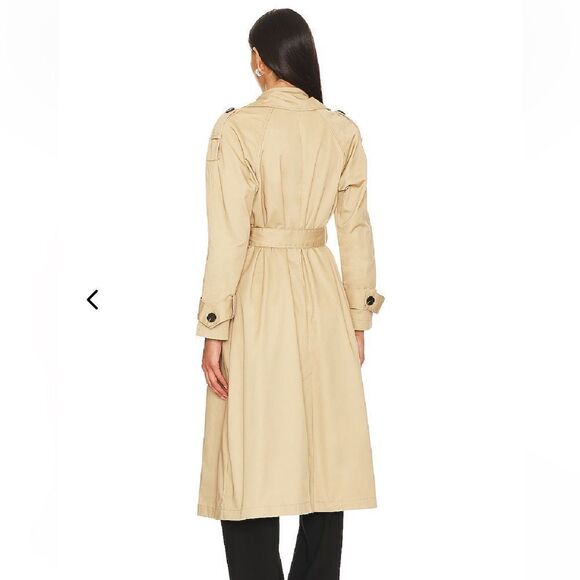 NWT Lovers and Friends Rachel Ridley Trench Coat Beige khaki belted Revolve XS - Picture 3 of 13